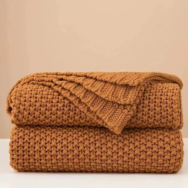 Nordic Tassel Knit Throw