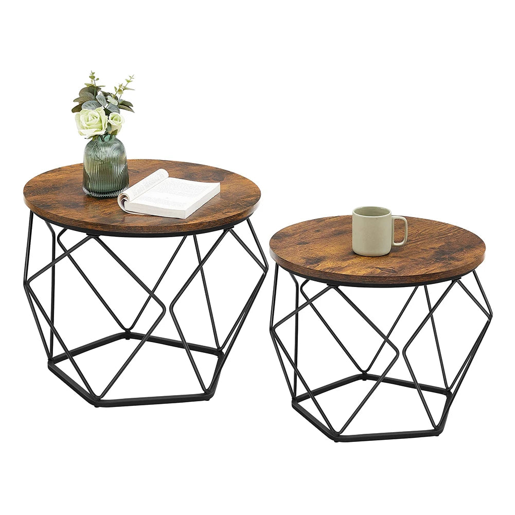 Rustic Brown Side Tables