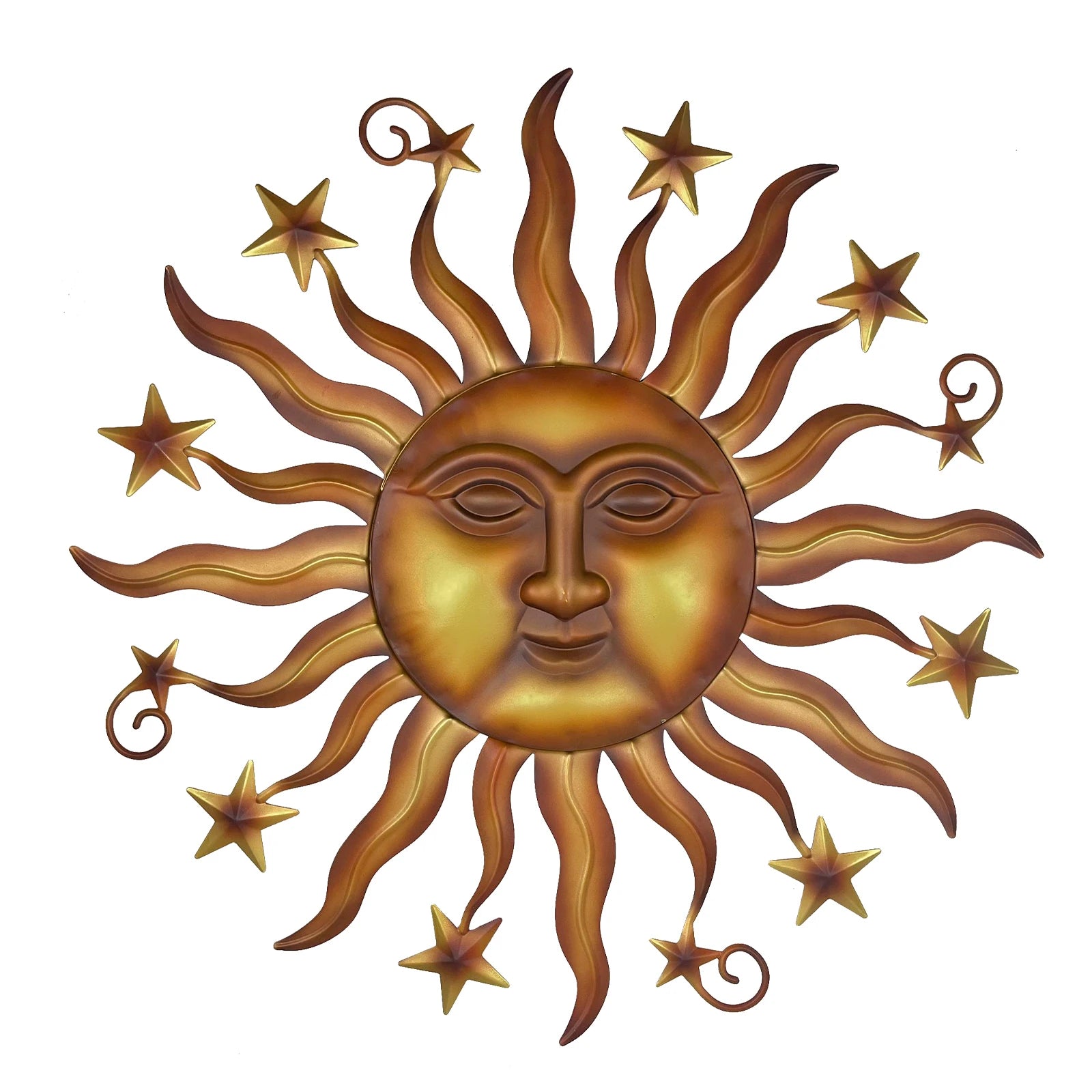3D Sun Metal Wall Art